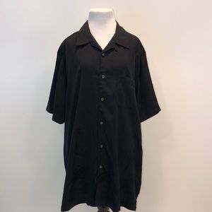 Men’s George XL Hawaiian Shirt Black on Black